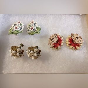 Vintage clip on earrings